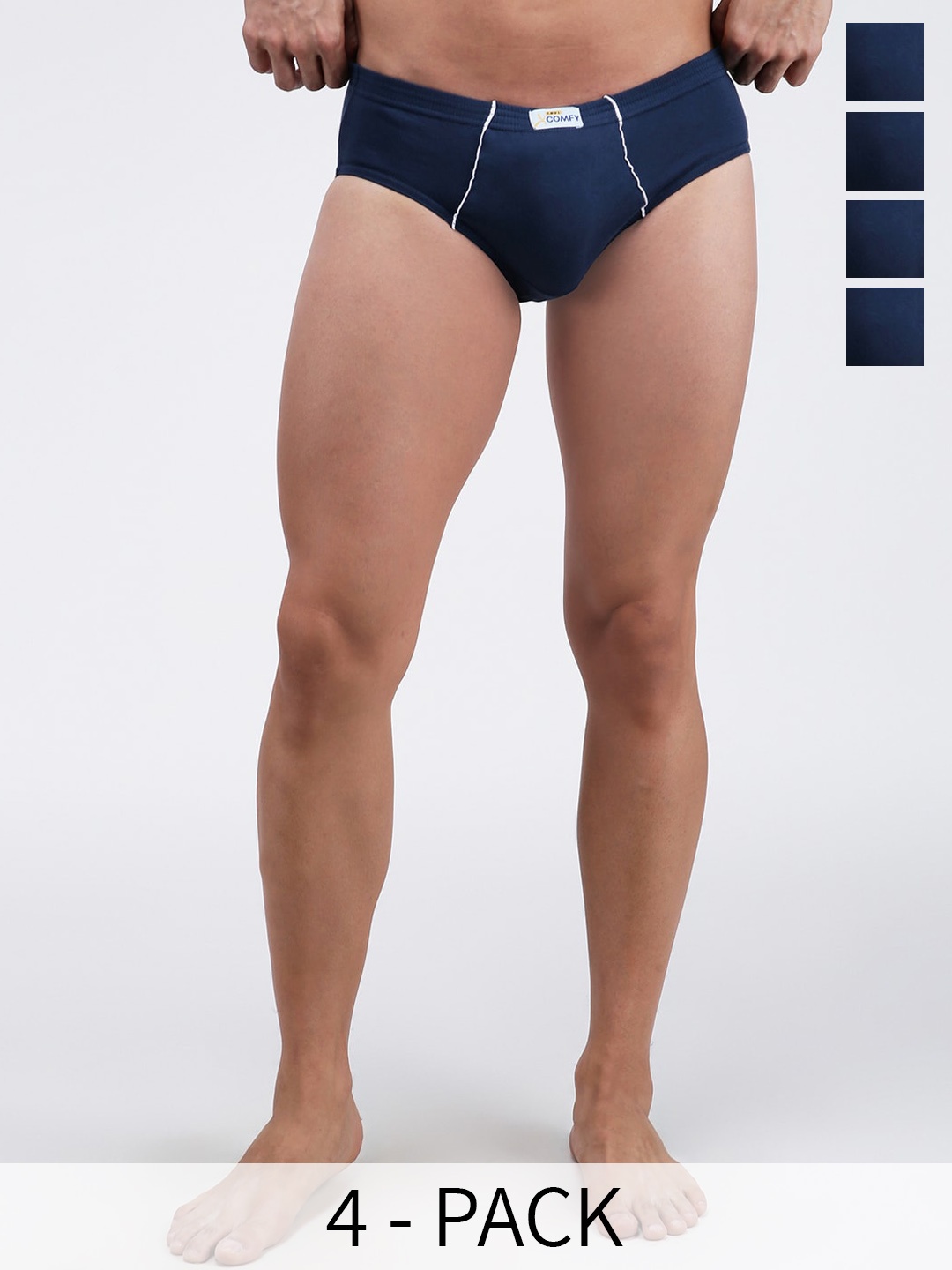 

AMUL COMFY Pack Of 4 Pure Cotton Basic Briefs AC-CBRIIE-AF-XS-4PC, Blue