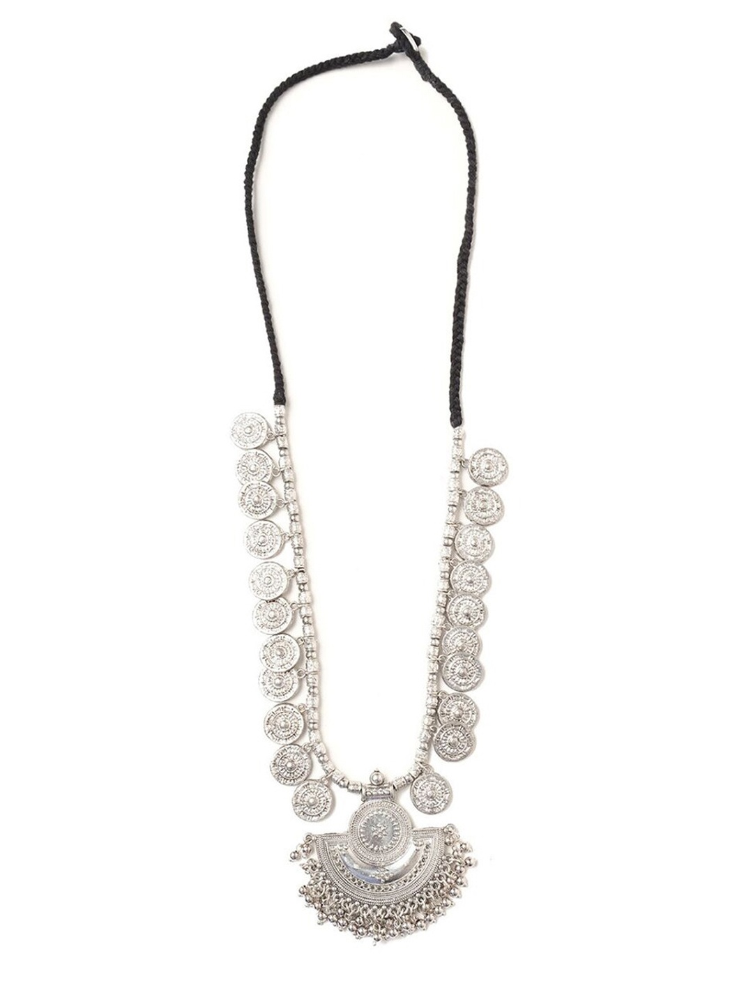 

XPNSV Brass Oxidised Necklace, Silver