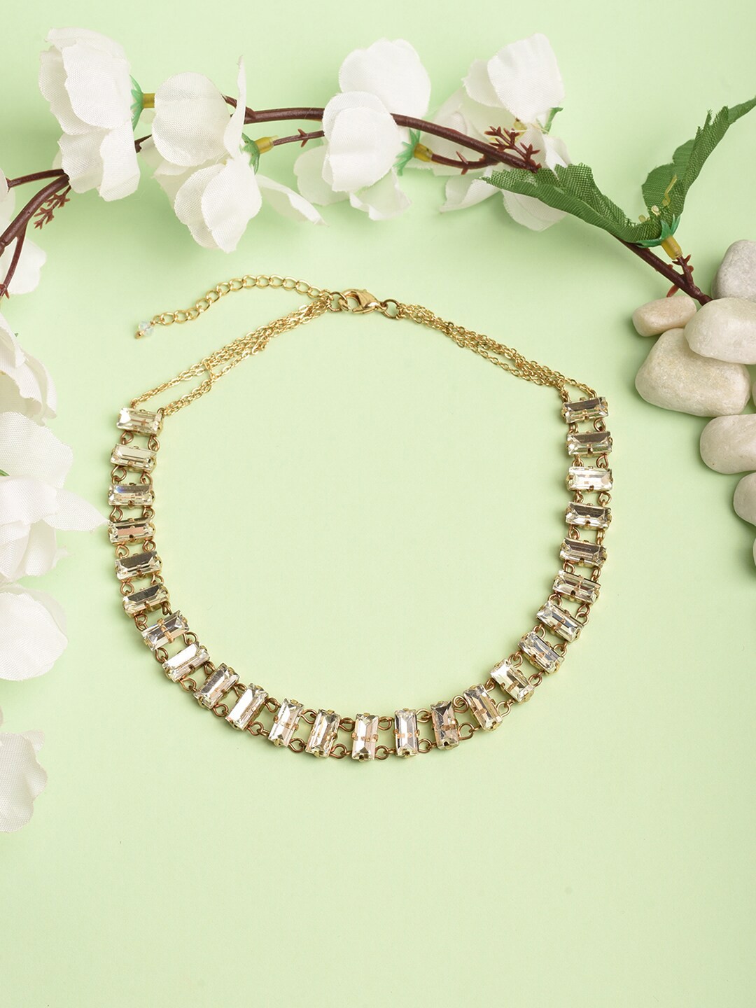 

XPNSV Gold-Plated Crystals Necklace