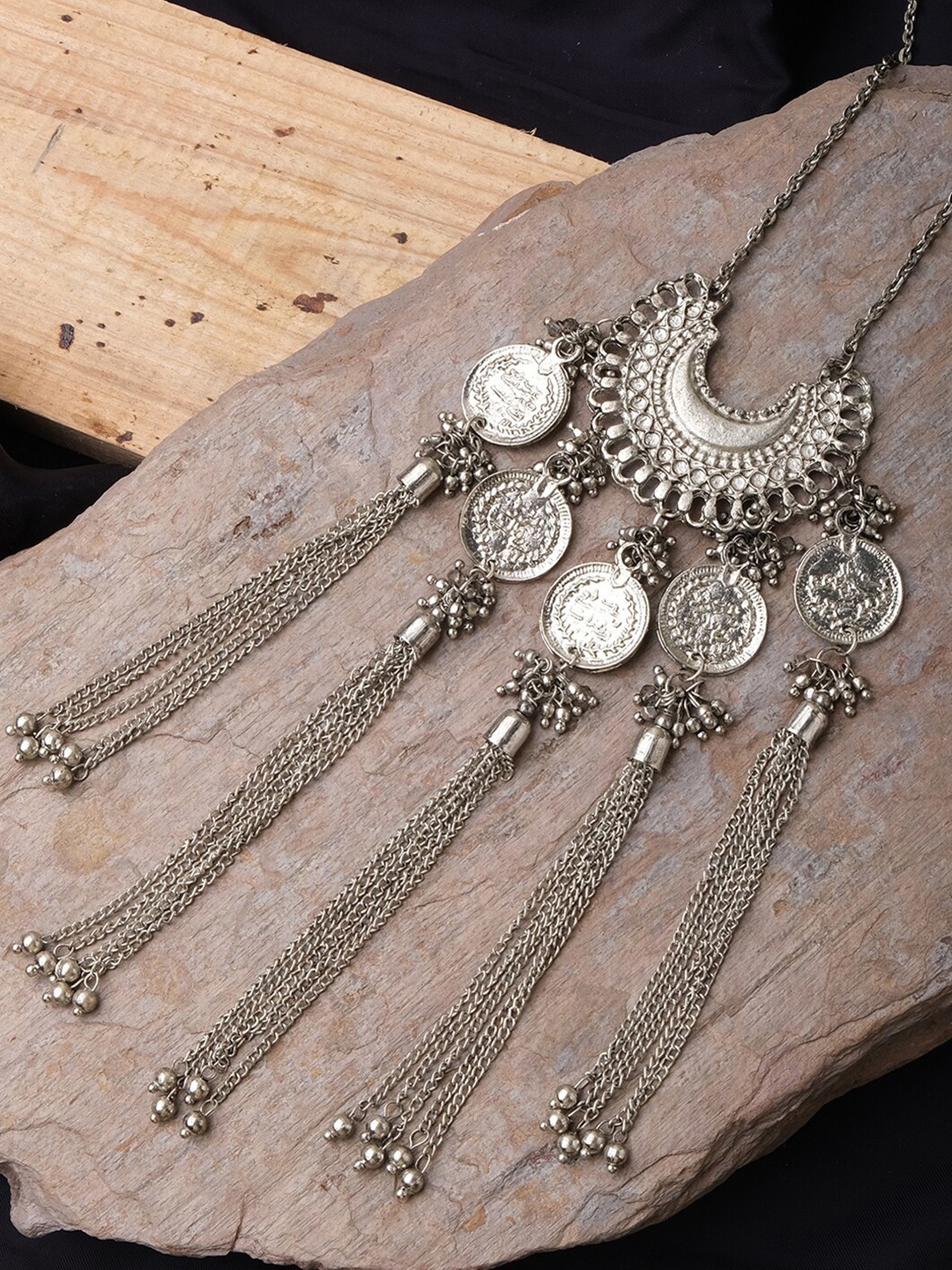

XPNSV Antique Statement Hanging Necklace, Silver