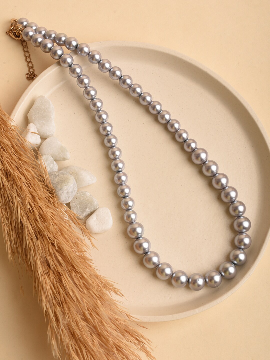 

XPNSV Minimal Beaded Necklace, Silver