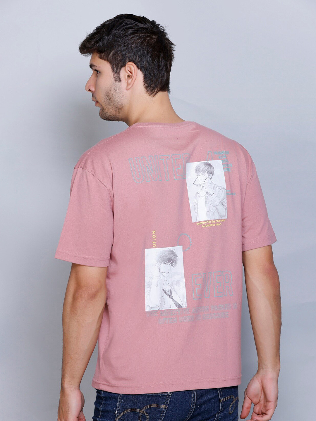 

Fort Collins Men Typography Printed T-shirt, Rose