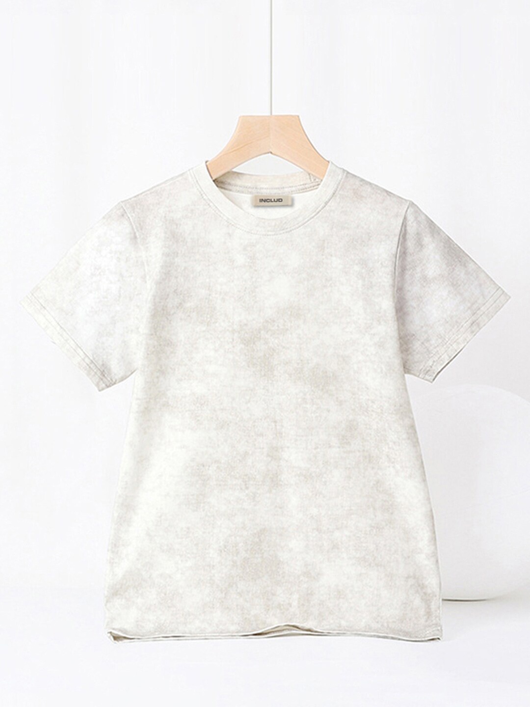 

INCLUD Girls Tie & Dye Round Neck Tshirt, Beige