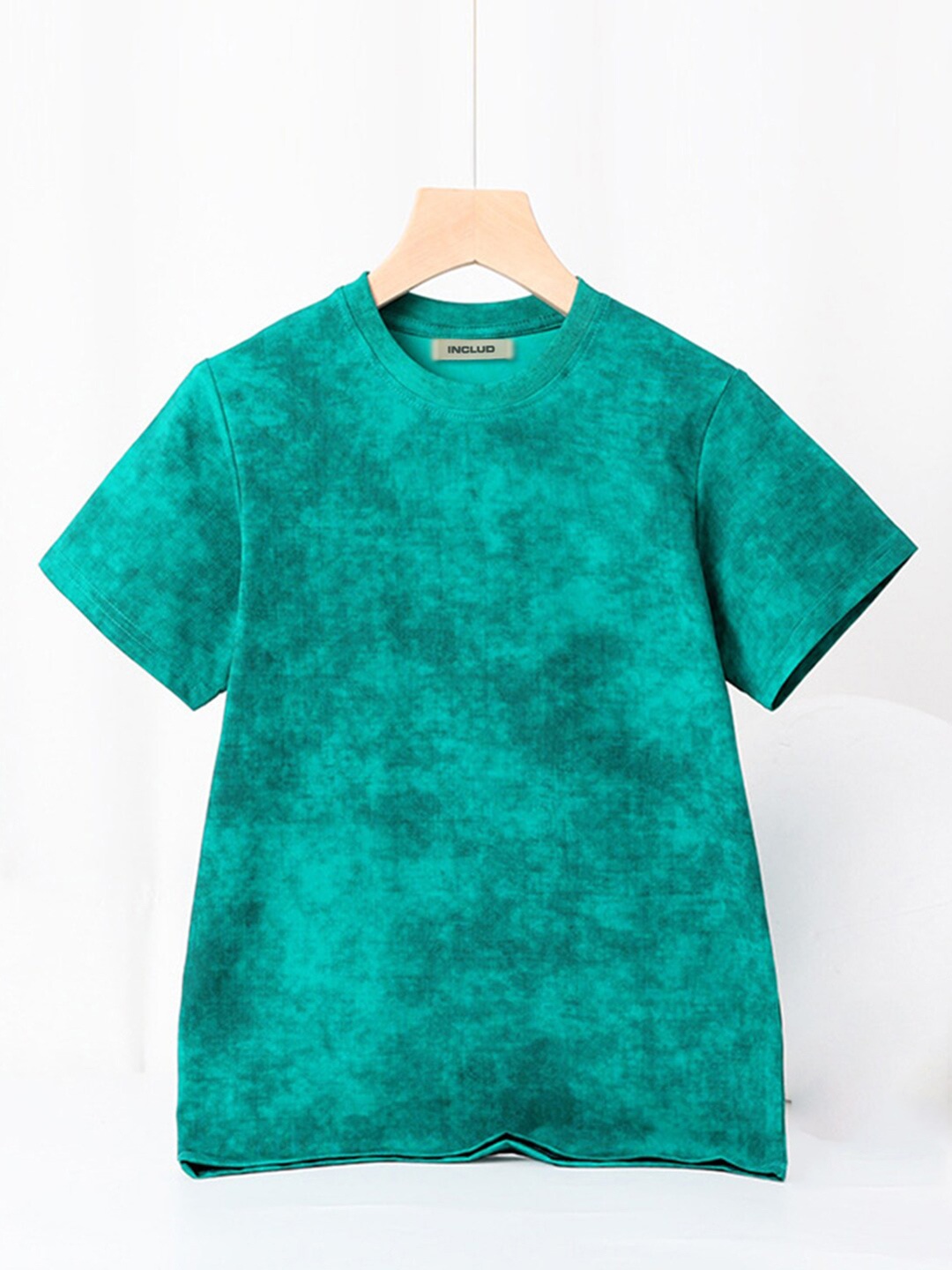 

INCLUD Girls Tie & Dye Round Neck Tshirt, Green