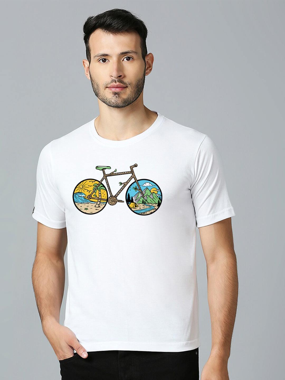 

MOD ECRU Unisex Printed T-shirt, White
