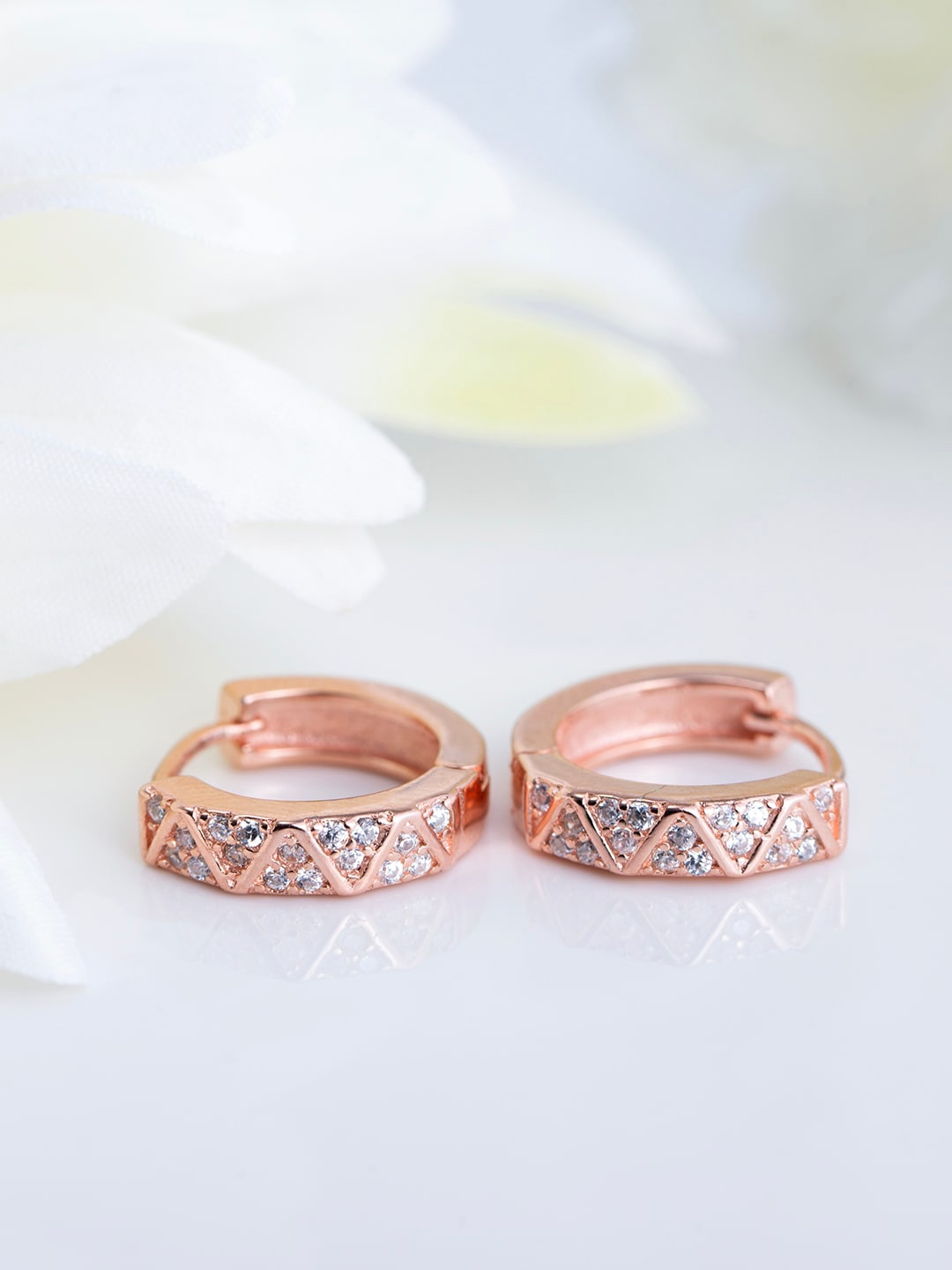 

Zavya Contemporary Studs Earrings, Rose gold