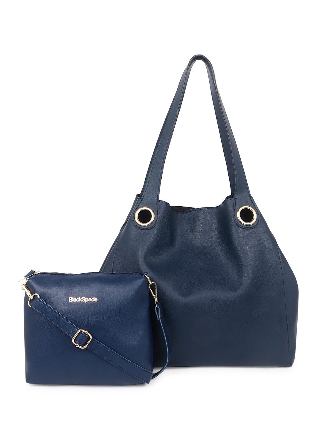 

Black Spade Set Of 2 Structured Tote Bag, Blue