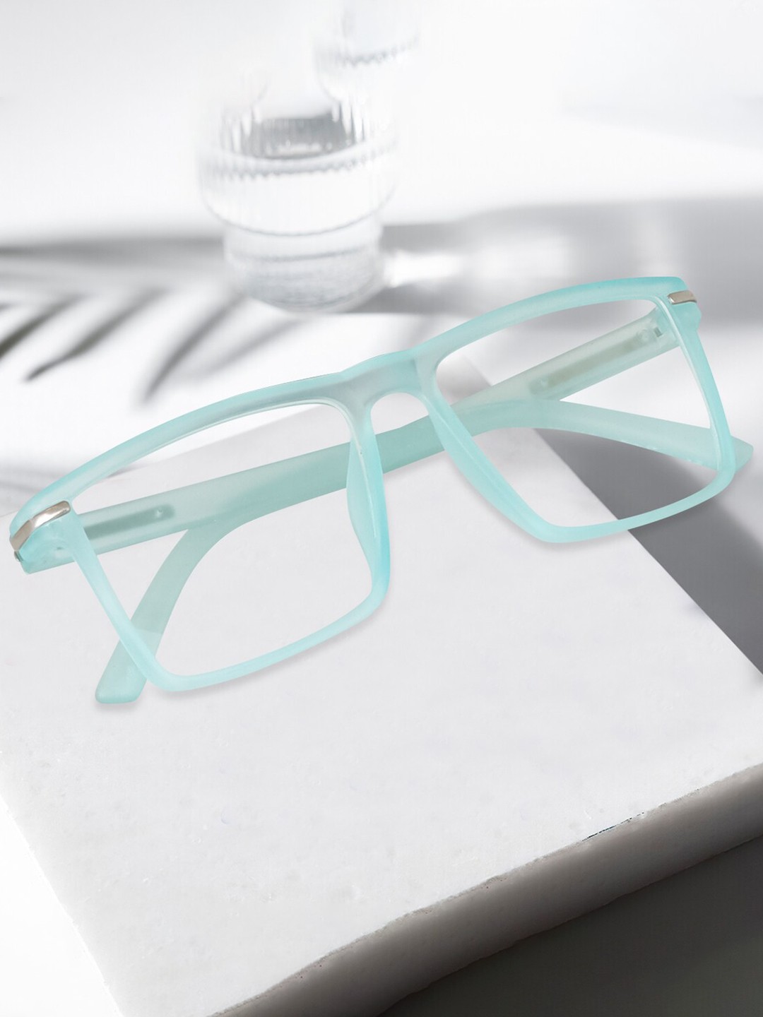 

ALIGATORR Unisex Square Sunglasses with UV Protected Lens AGR_SOLR_ICEBLU-WHT, Transparent