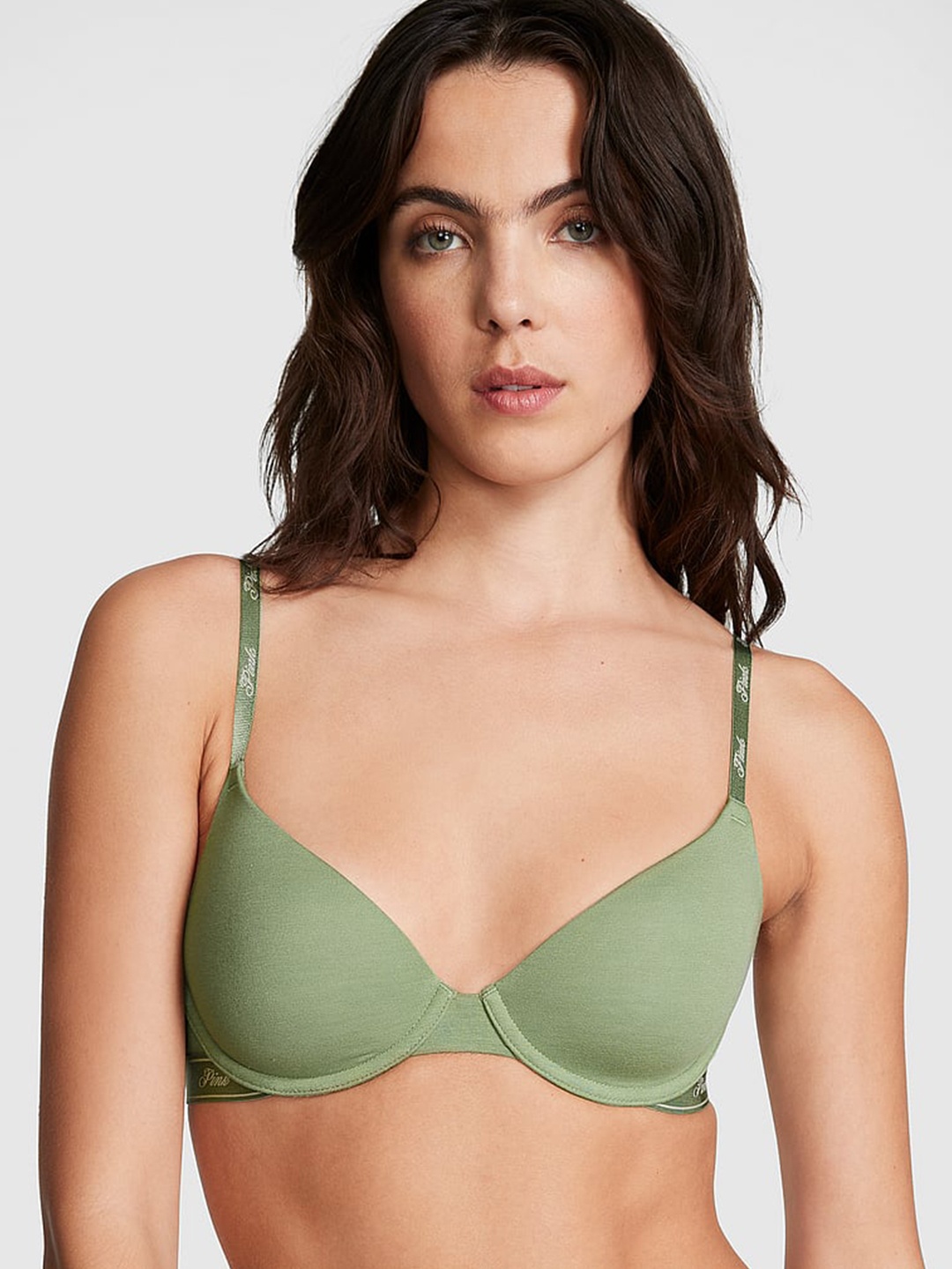 

Victoria's Secret PINK Wear Everywhere Lightly Lined T-Shirt Bra With All Day Comfort, Green