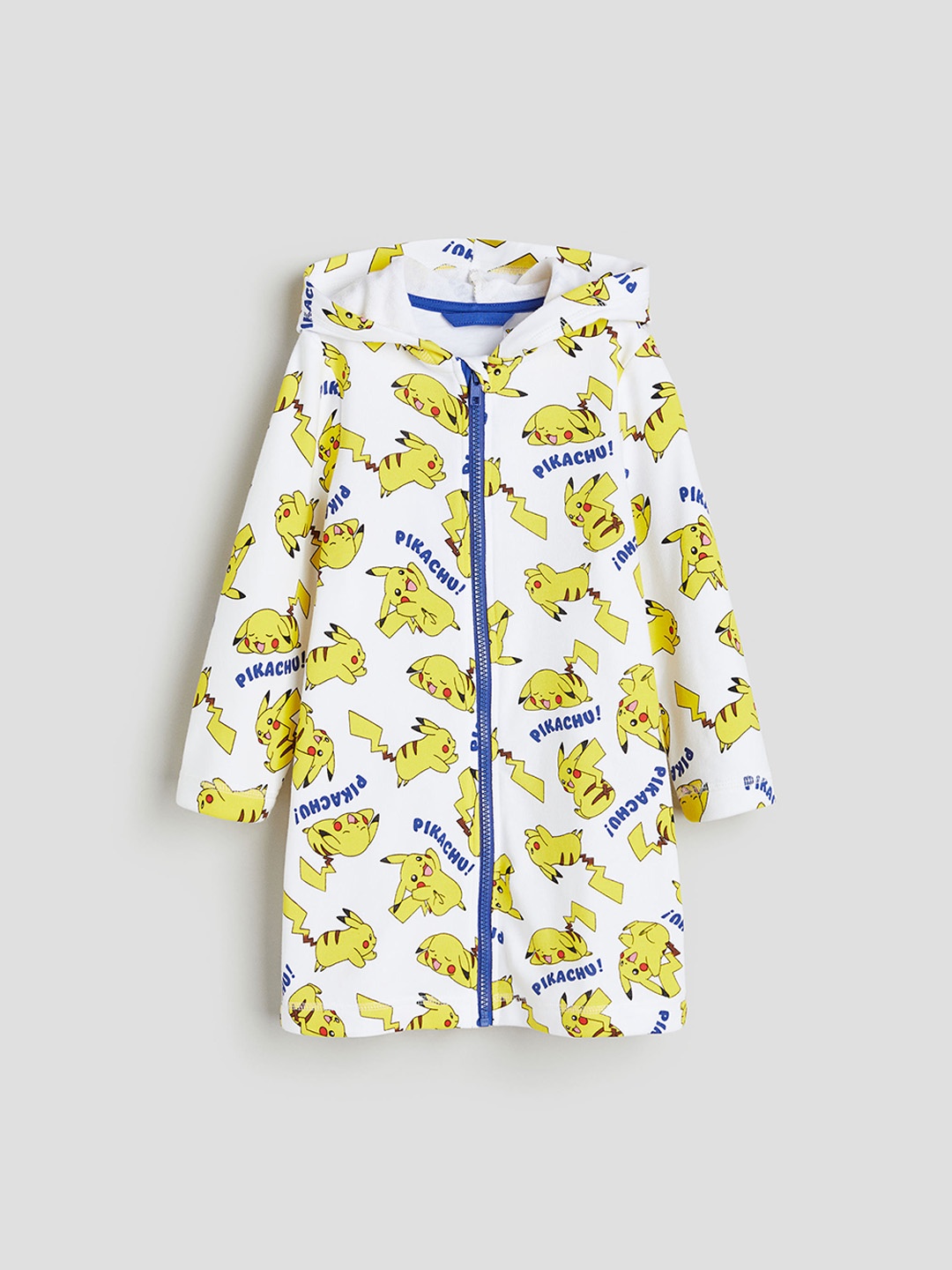 

H&M Boys Zip-Front Terry Dressing Gown, White