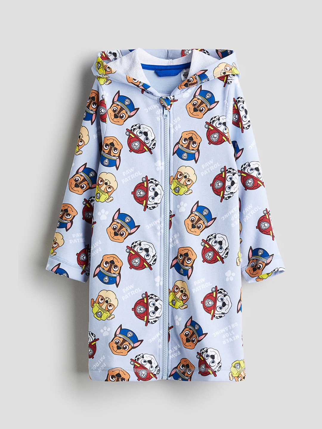 

H&M Boys Zip-Front Terry Dressing Gown, Blue