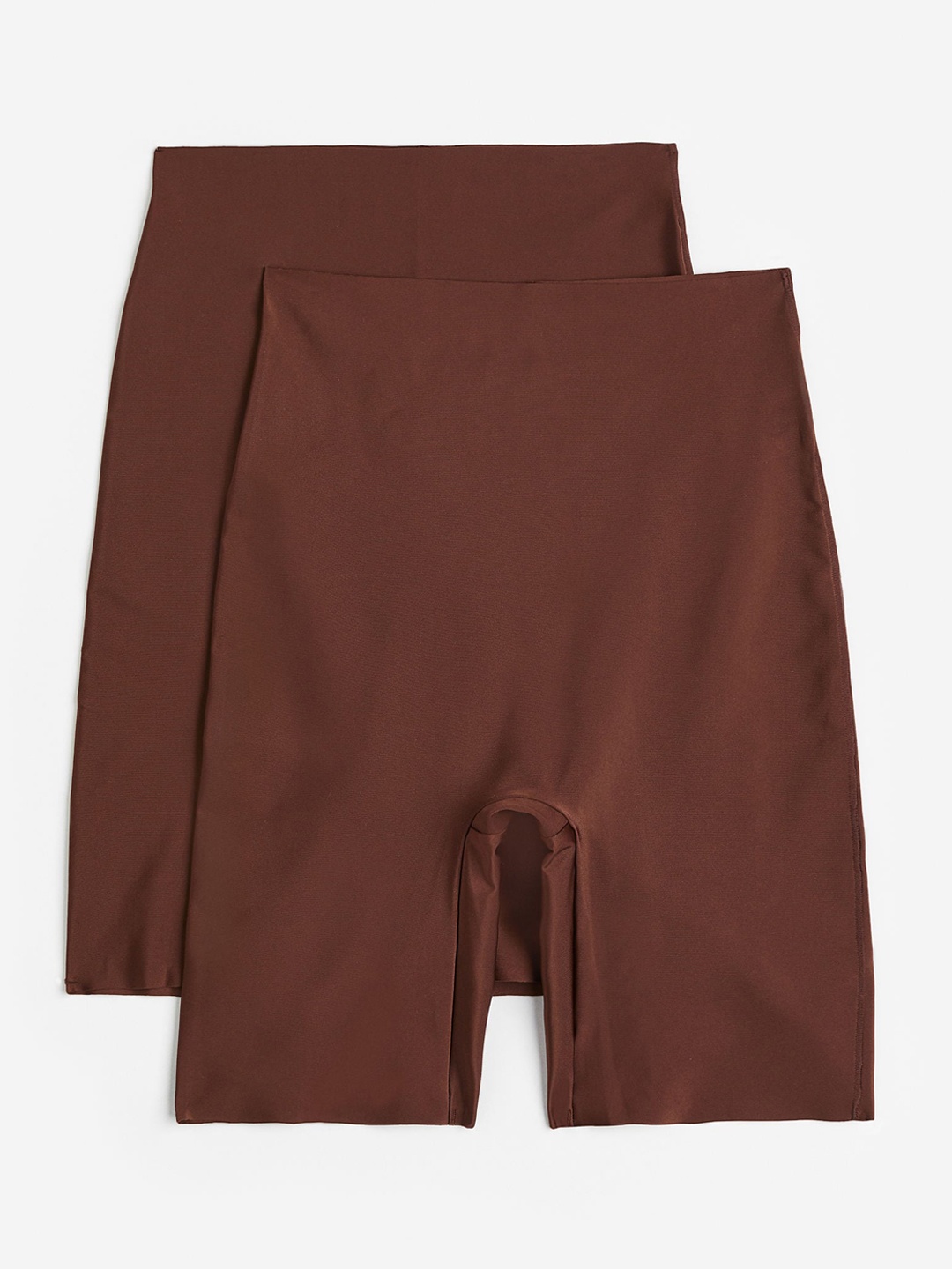 

H&M Women 2-Pack No-Show Light Shaping Bikers, Brown