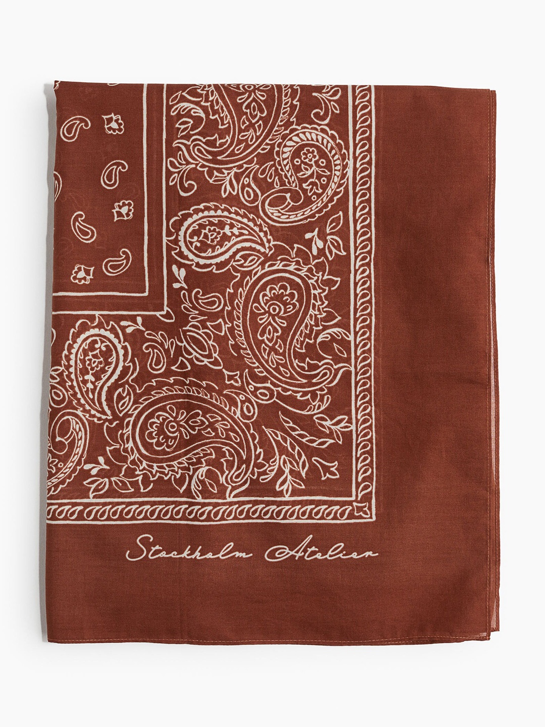 

H&M Women Printed Cotton Scarf, Brown