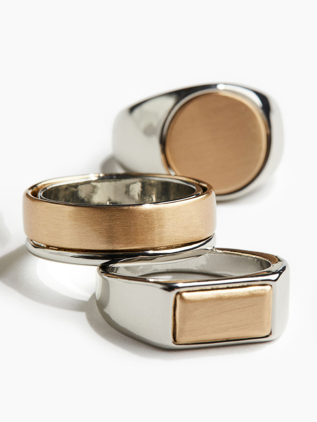 

H&M Men 3-Pack Rings, Silver