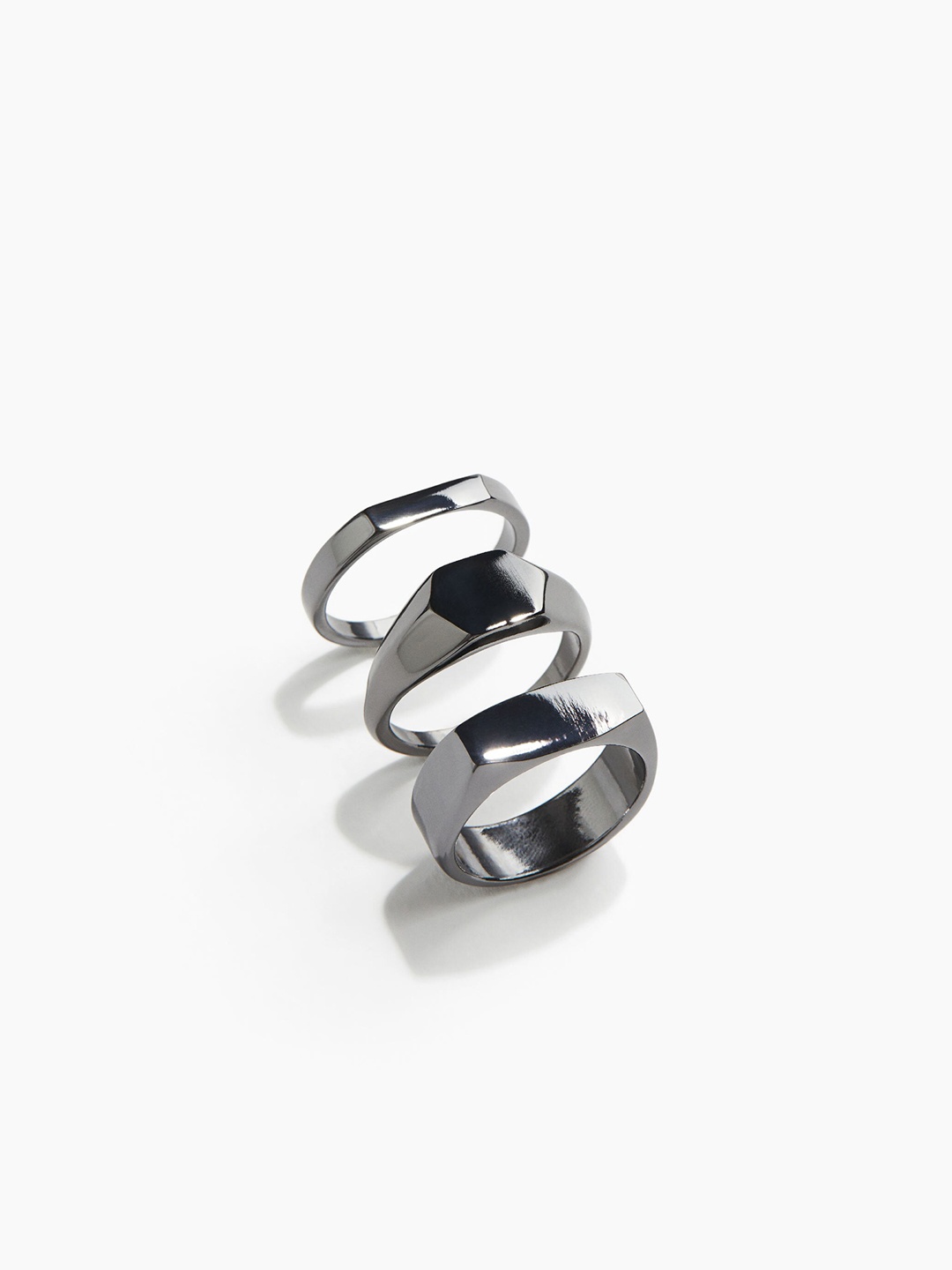 

H&M Men 3-Pack Rings, Silver