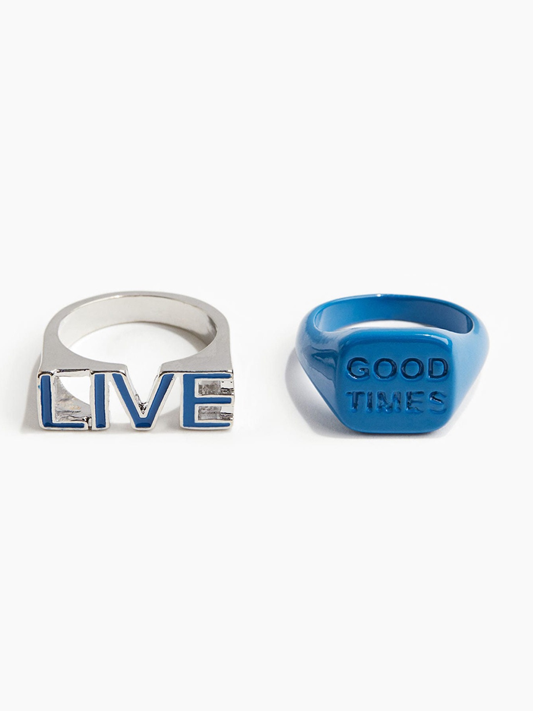 

H&M Men 2-Pack Rings, Silver
