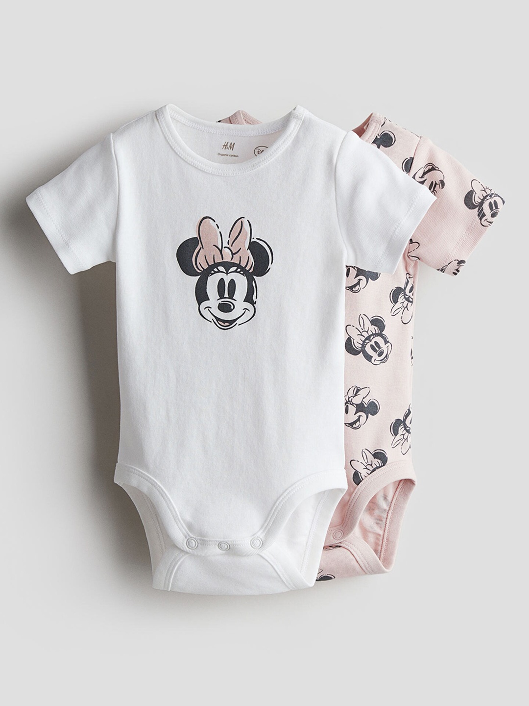 

H&M Boys 2-Pack Cotton Jersey Bodysuits, White