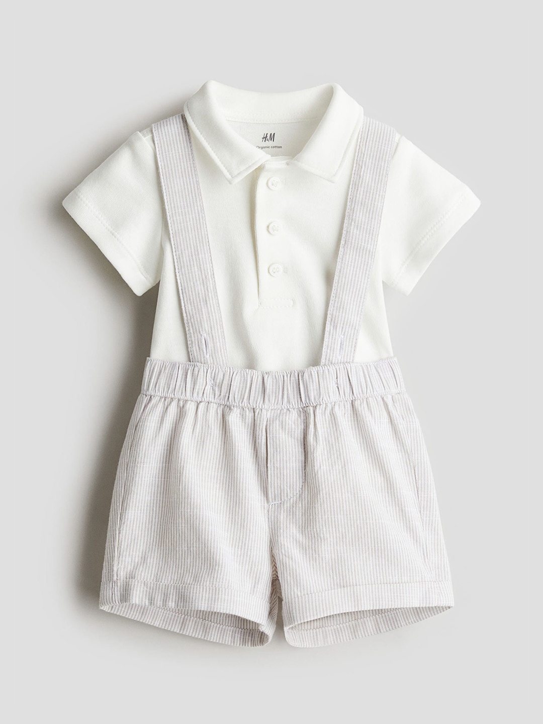 

H&M Boys 2-Piece Cotton Set, White