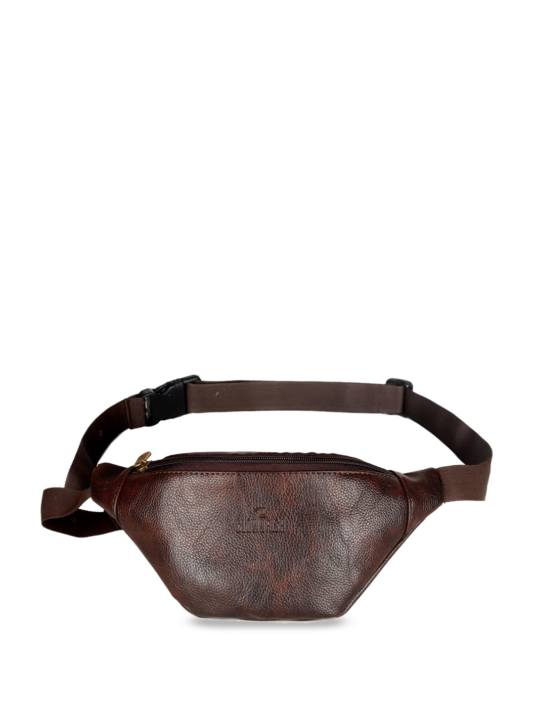 

THE CLOWNFISH Brown Leather Waist Pouch