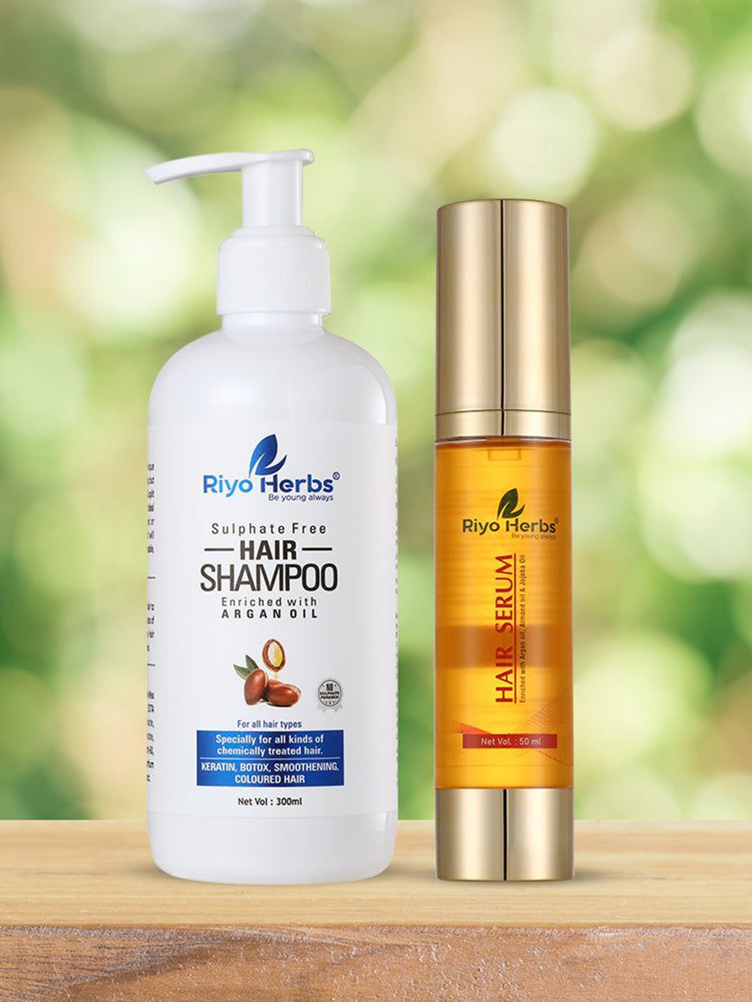 

Riyo Herbs Set Of 2 Hair Care Combo - 300 ml-50 ml, White