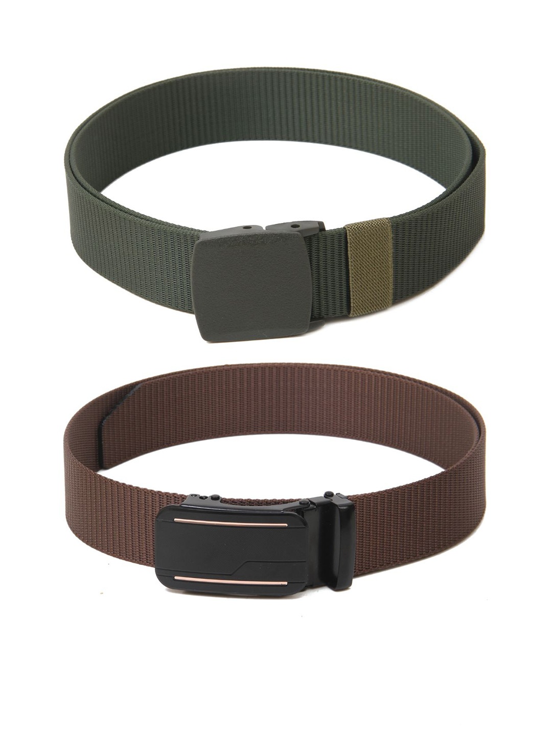 

Calvadoss Women Set of 2 Textured Belt, Green
