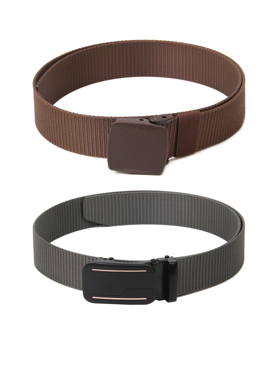 

Calvadoss Women Set of 2 Textured Belts, Brown