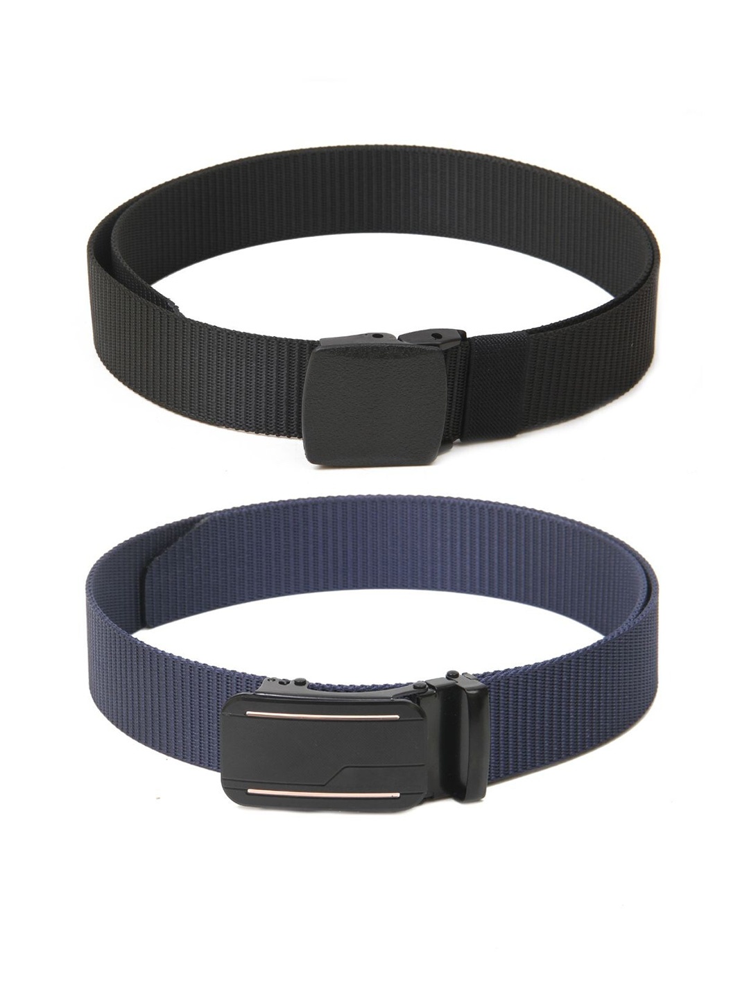 

Calvadoss Women Set of 2 Textured Belts, Black