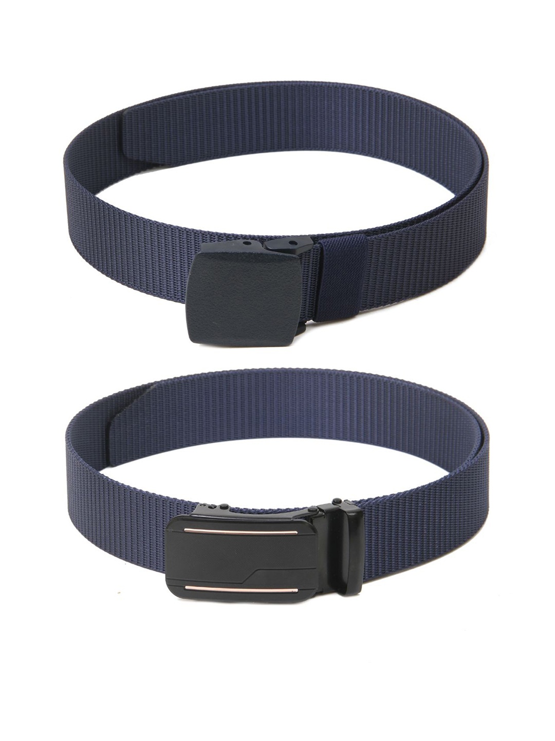 

Calvadoss Women Set of 2 Textured Belt, Navy blue