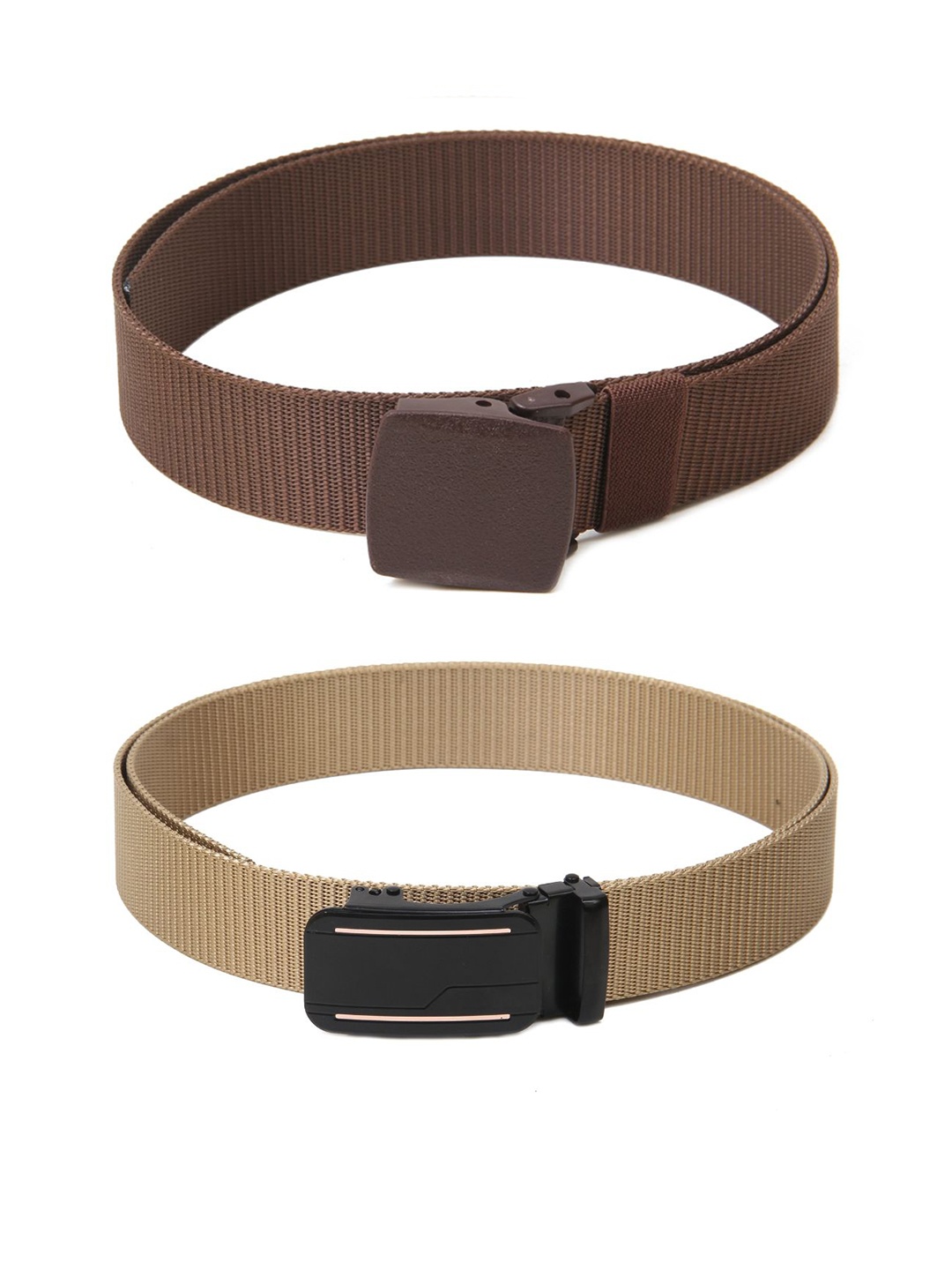 

Calvadoss Women Set of 2 Textured Belt, Brown