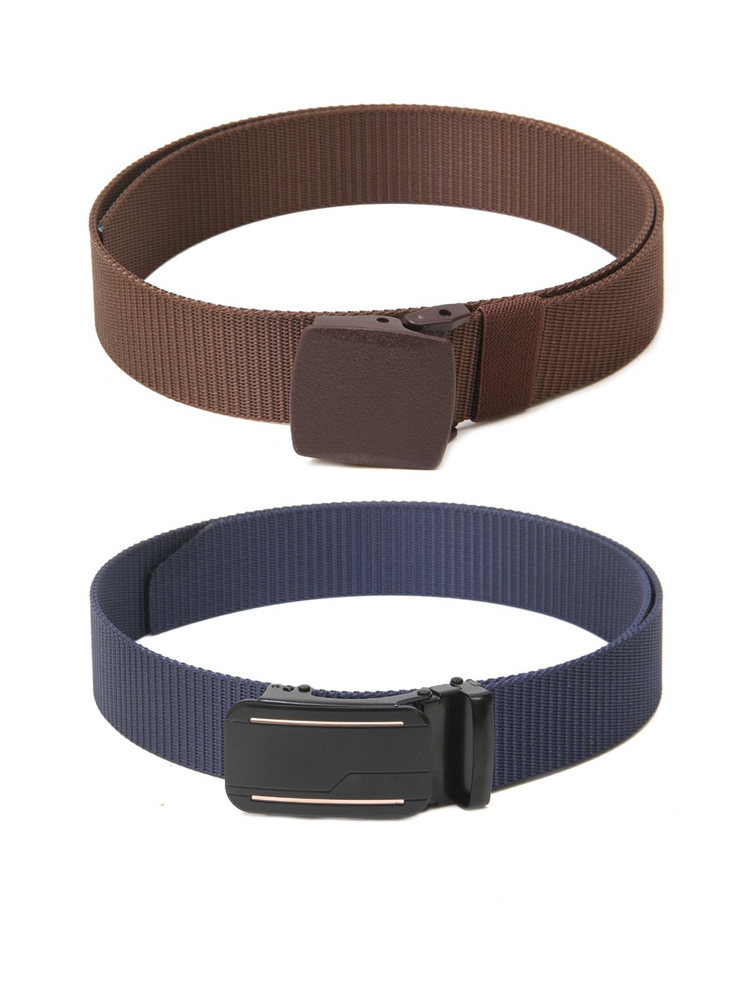 

Calvadoss Women Set of 2 Textured Belts, Brown