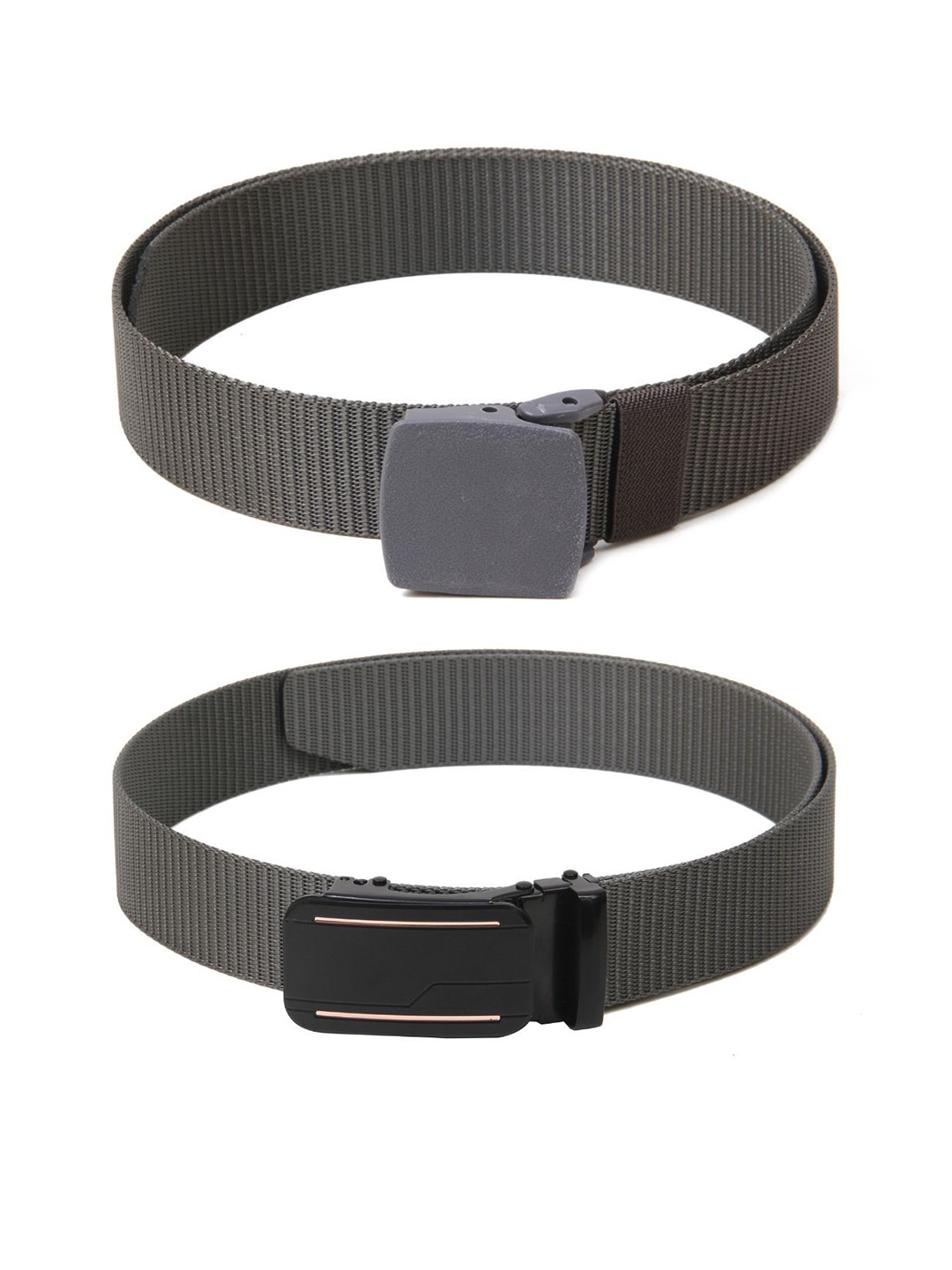 

Calvadoss Boys Set Of 2 Textured Canvas Belt, Grey