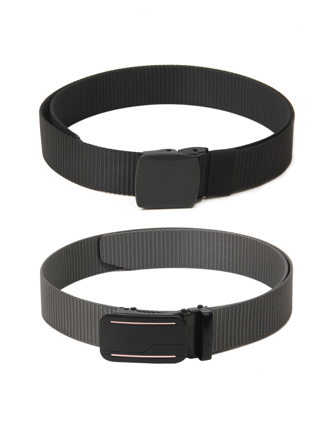 

Calvadoss Boys Set of 2 Textured Belts, Black