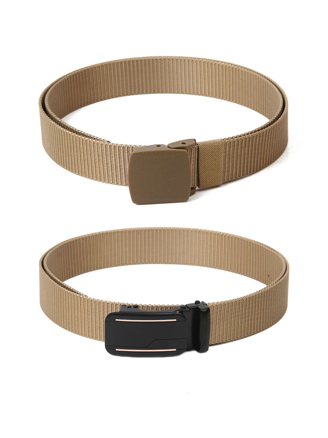 

Calvadoss Boys Set Of 2 Textured Belts, Beige