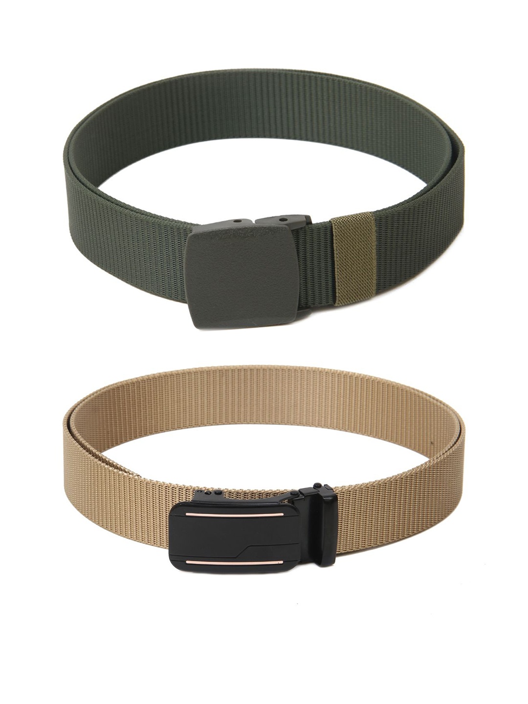 

Calvadoss Boys Set of 2 Textured Belts, Green