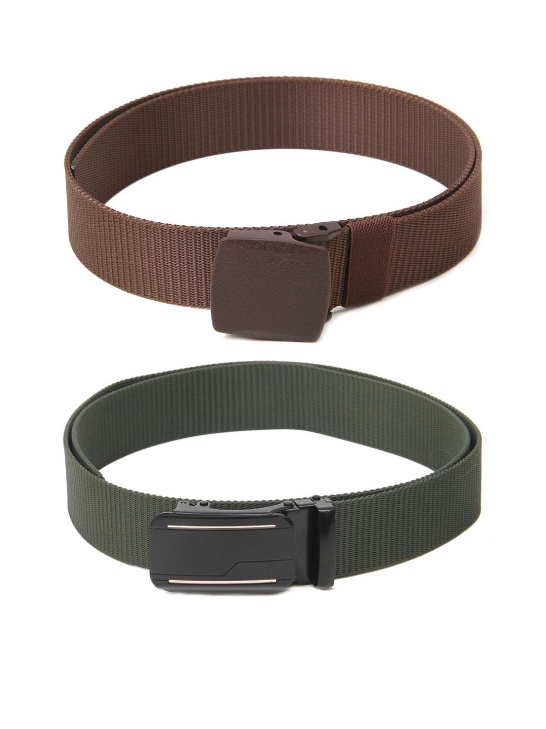 

Calvadoss Boys Set Of 2 Textured Wide Belt, Brown