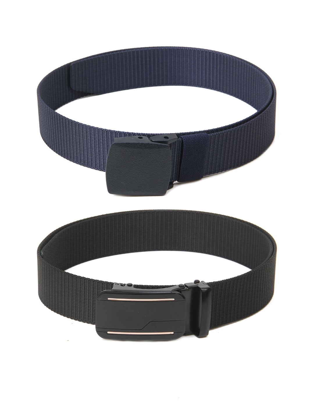 

Calvadoss Boys Set of 2 Textured Belts, Navy blue