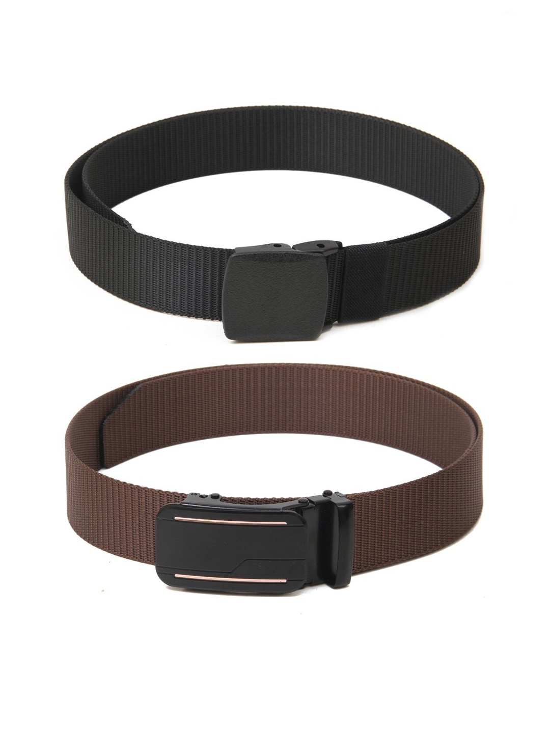 

Calvadoss Boys Set of 2 Textured Belts, Black