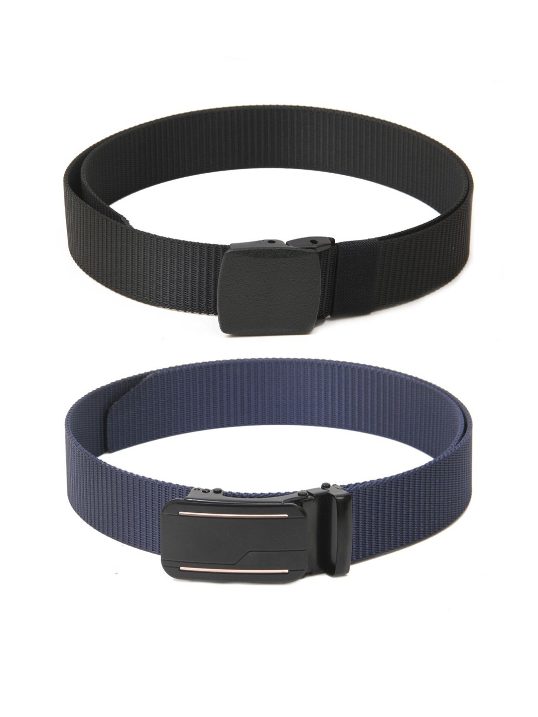 

Calvadoss Boys Set of 2 Textured Belts, Black