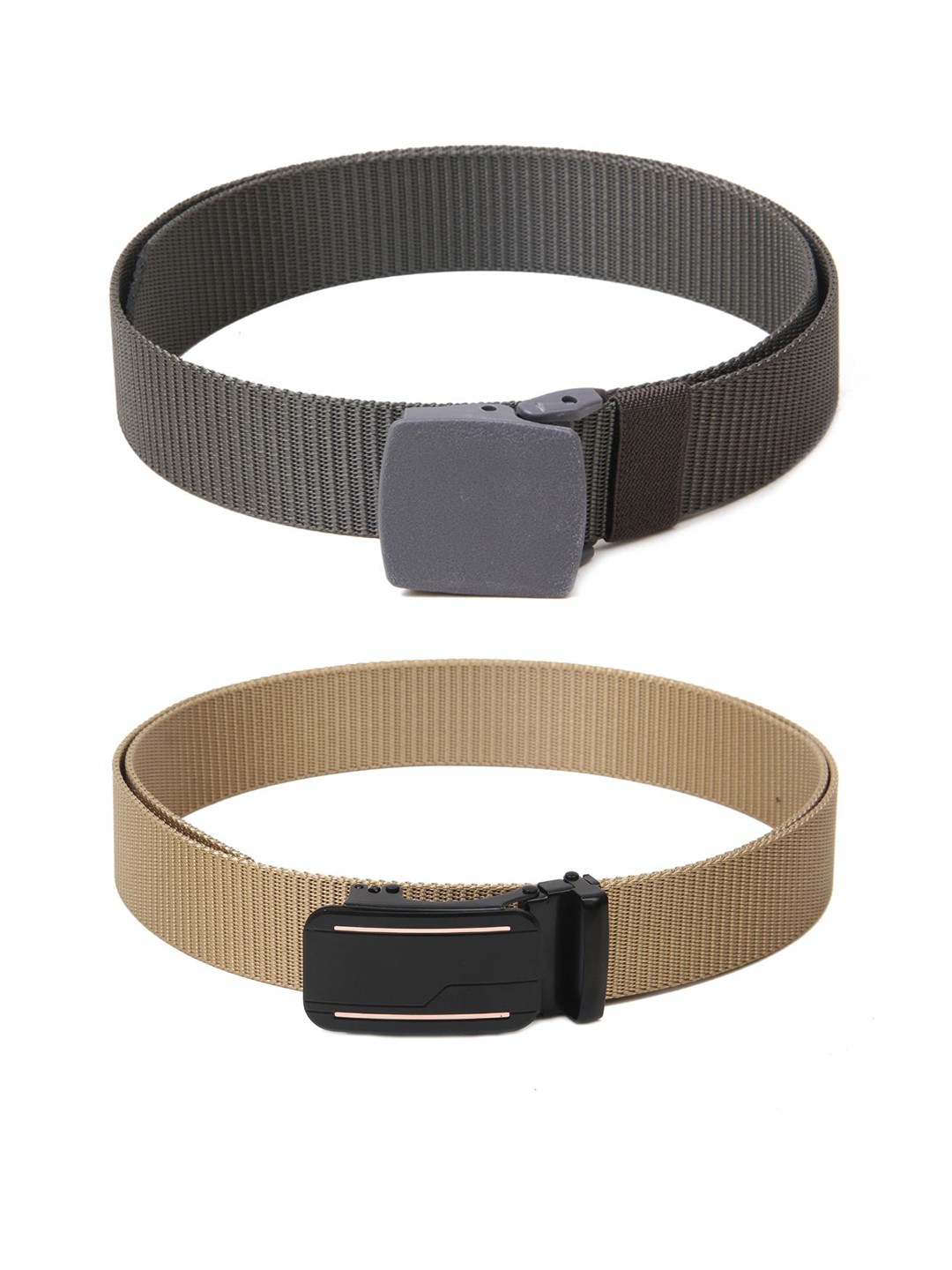 

Calvadoss Boys Set Of 2 Textured Wide Belt, Grey