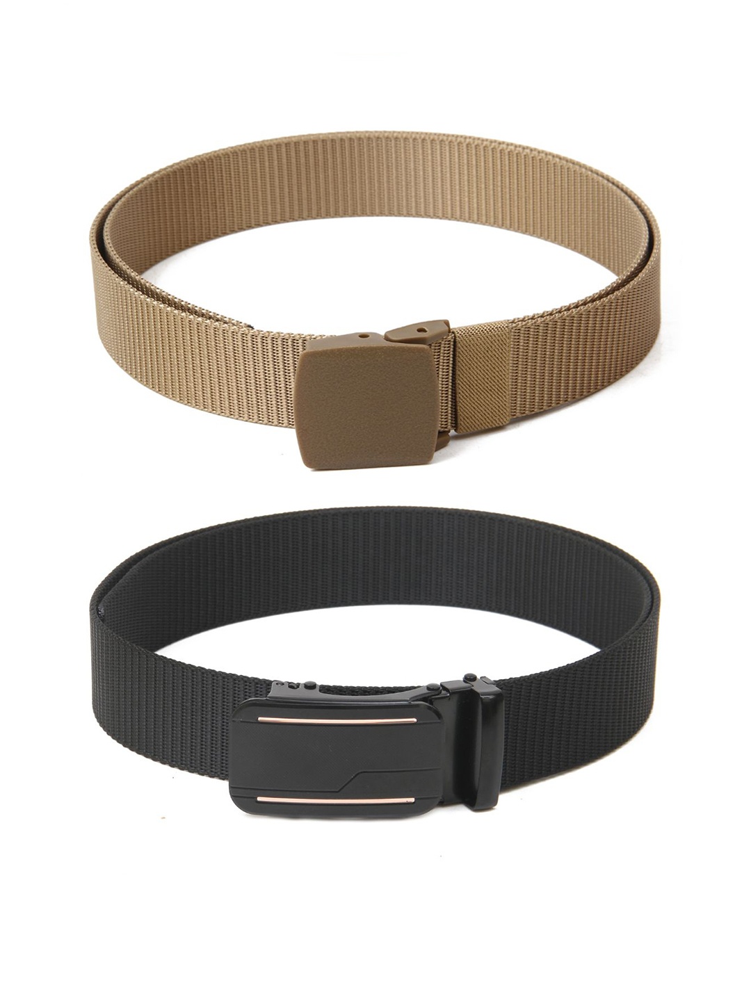 

Calvadoss Boys Set Of 2 Textured Belt, Beige