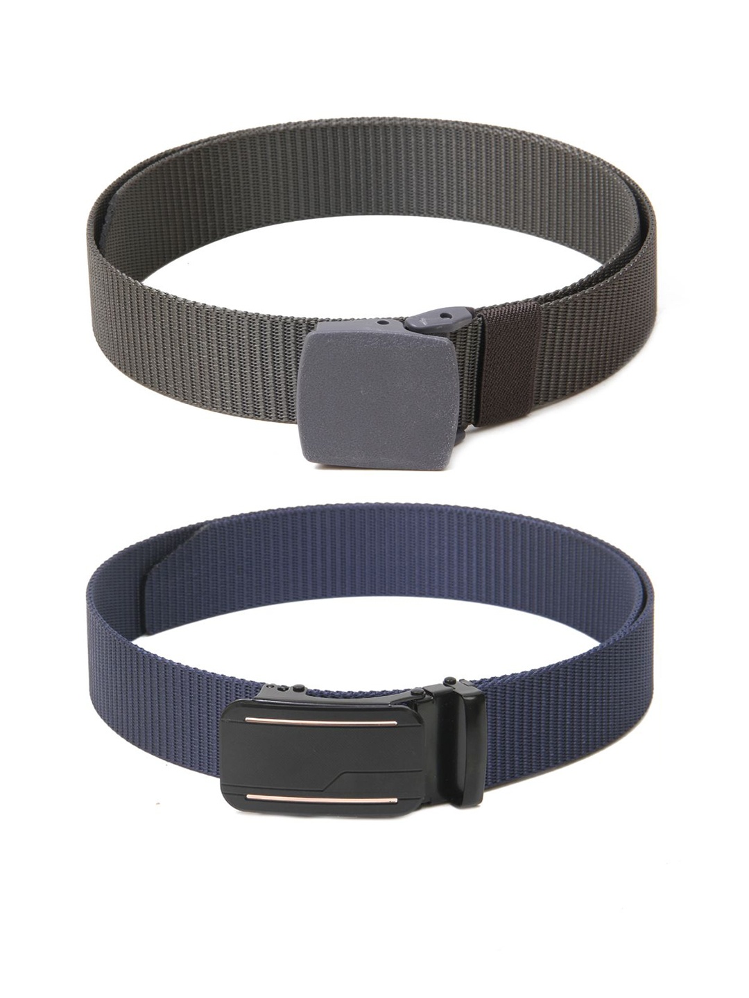 

Calvadoss Boys Set Of 2 Textured Belts, Grey