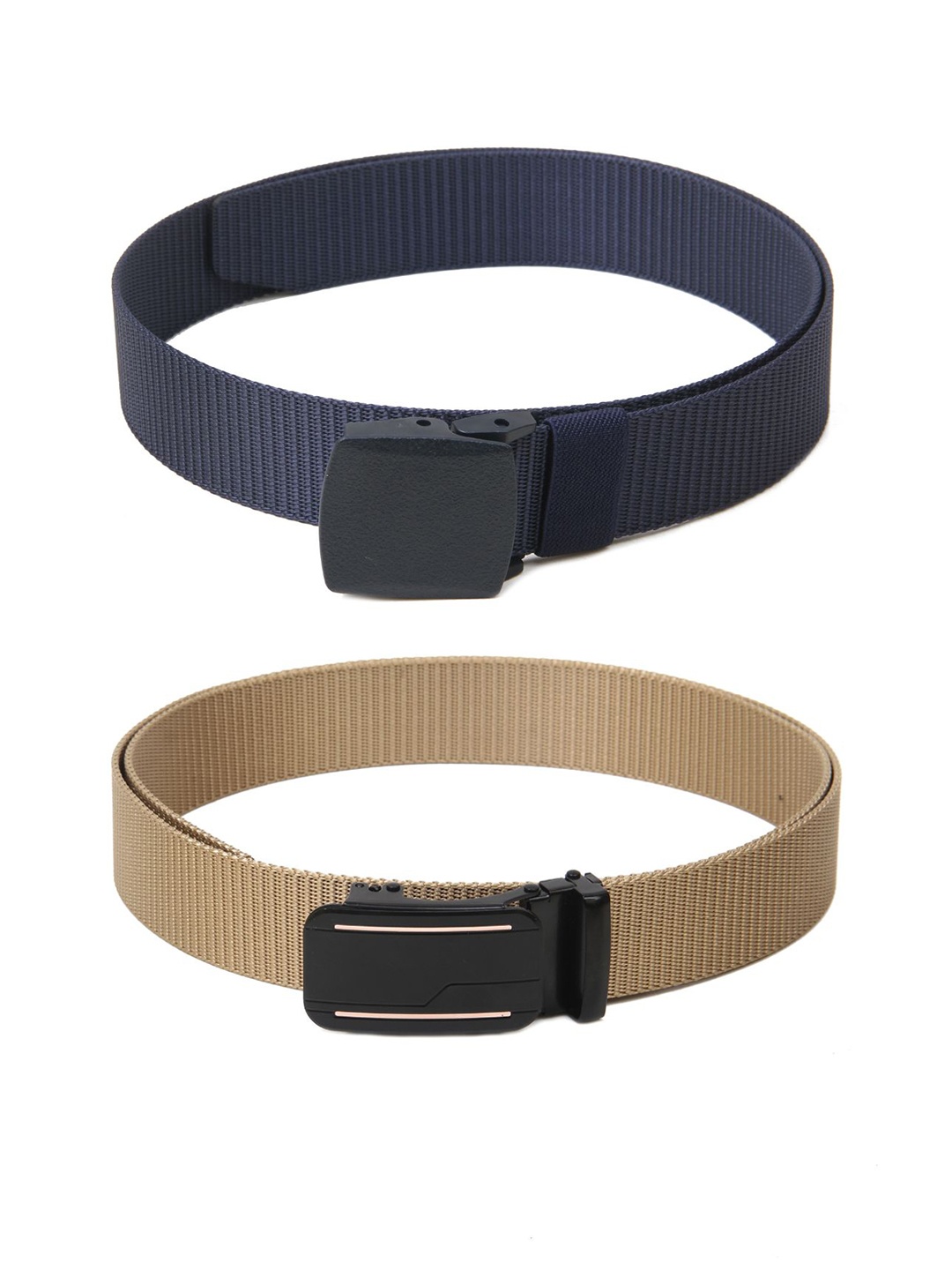

Calvadoss Boys Set Of 2 Textured Wide Belt, Navy blue