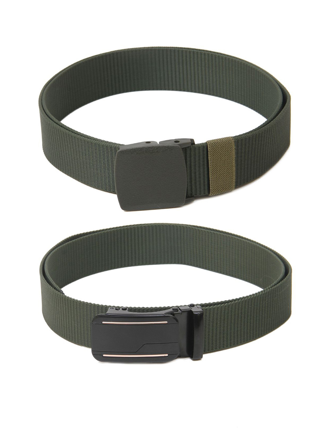 

Calvadoss Boys Set Of 2 Textured Canvas Belt, Green