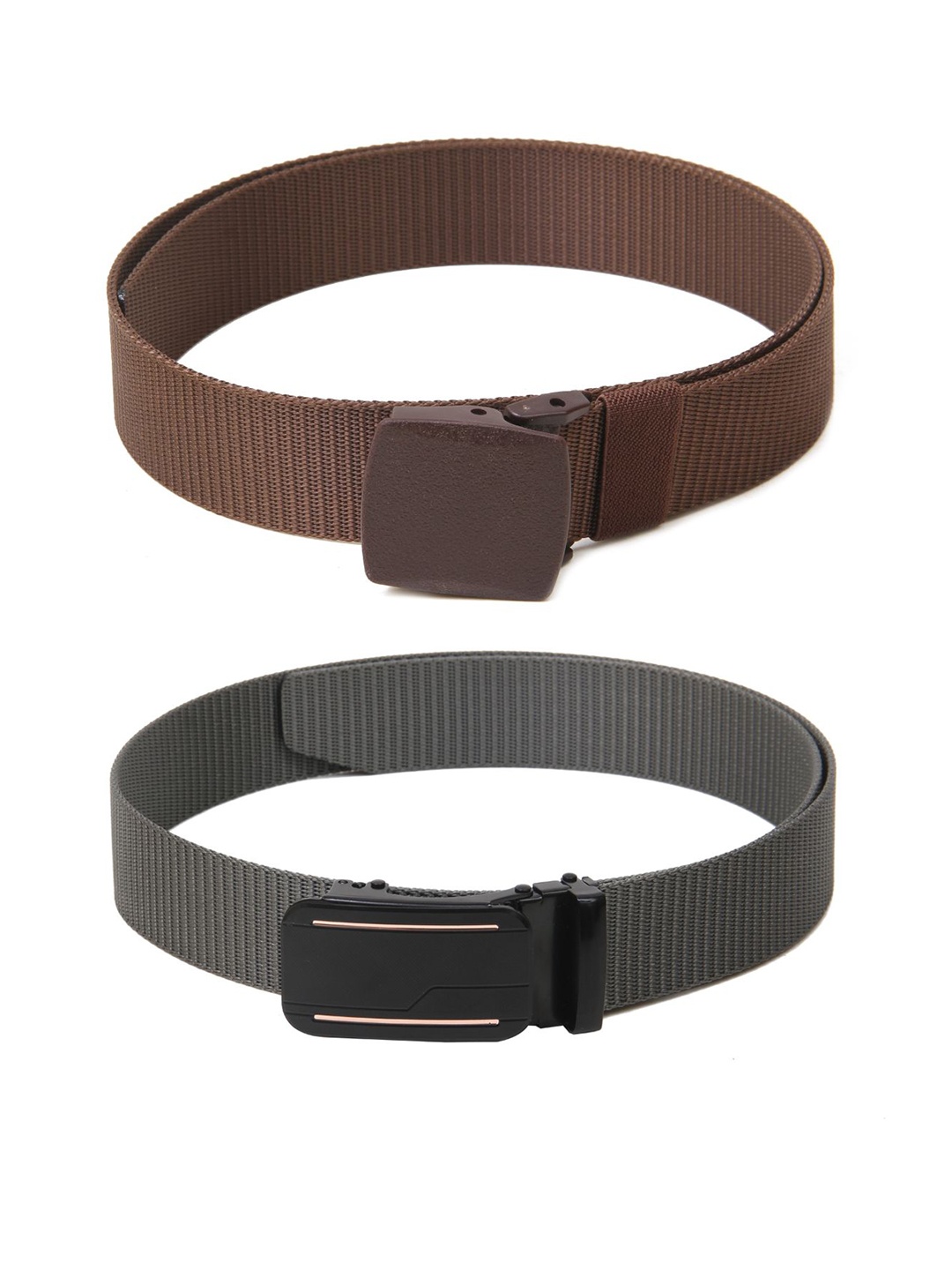 

Calvadoss Boys Set Of 2 Textured Belts, Brown
