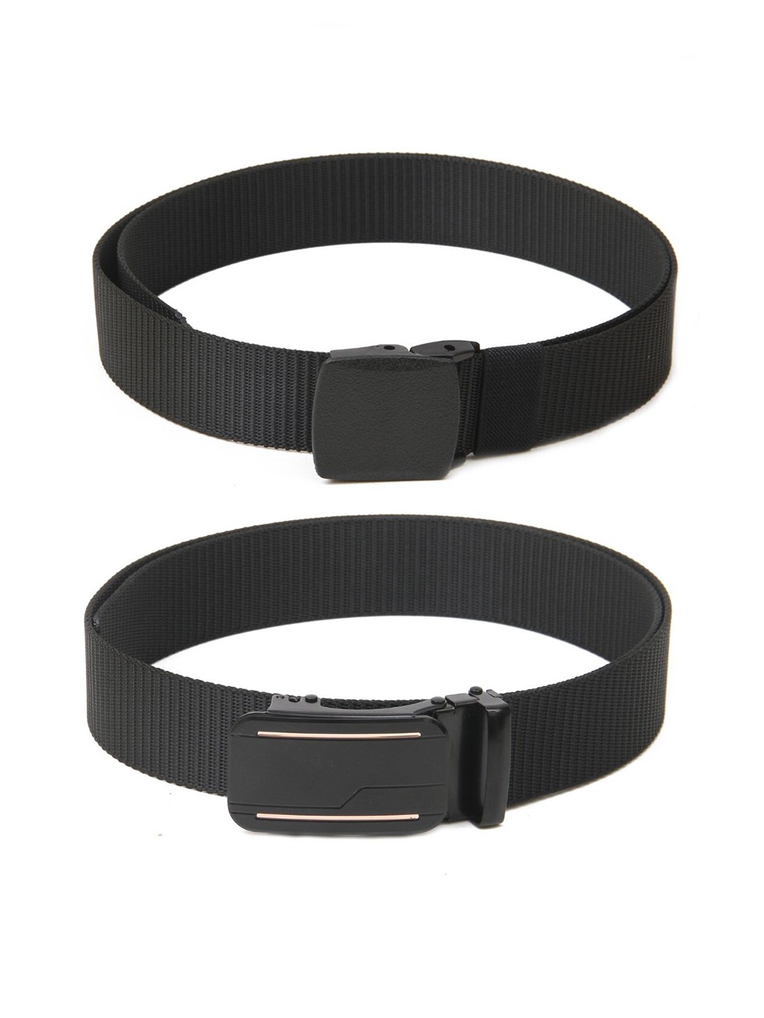

Calvadoss Boys Set Of 2 Textured Belt, Black