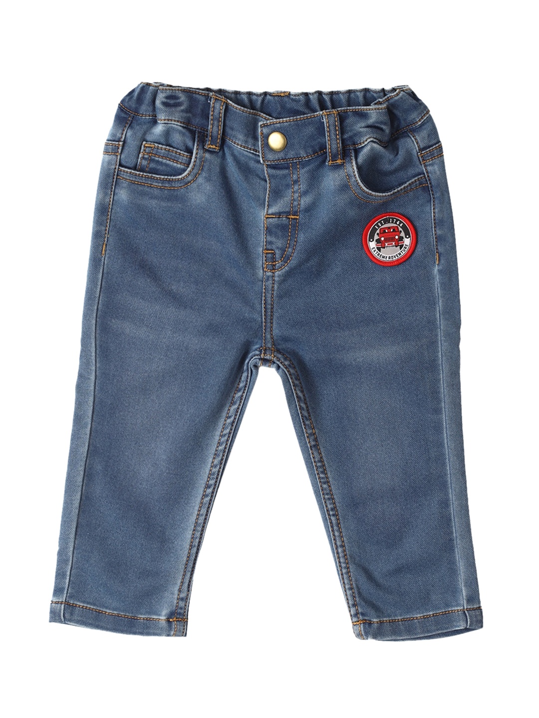 

Allen Solly Junior Boys Mid-Rise Clean Look Applique Stretchable Jeans, Blue