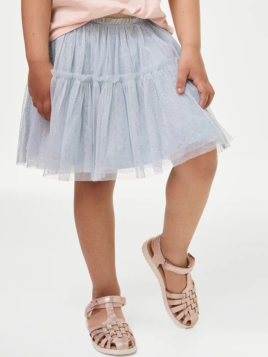 

Marks & Spencer Girls Embellished Flared Skirt, Blue