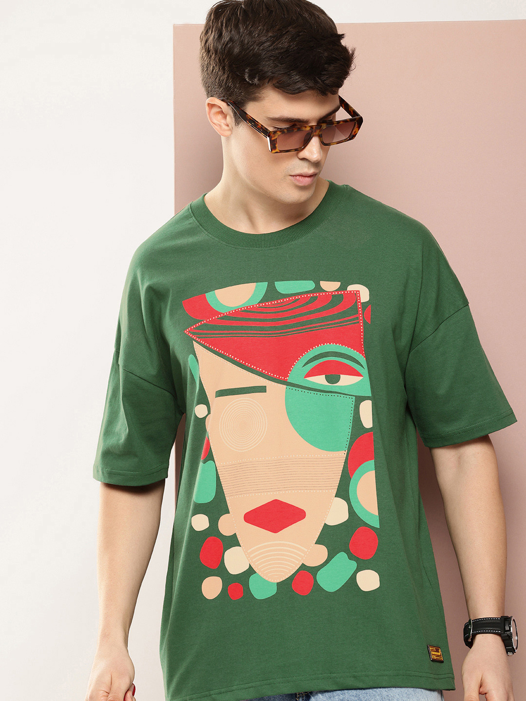 

Stormborn Men Graphic Printed Oversized T-shirt, Green