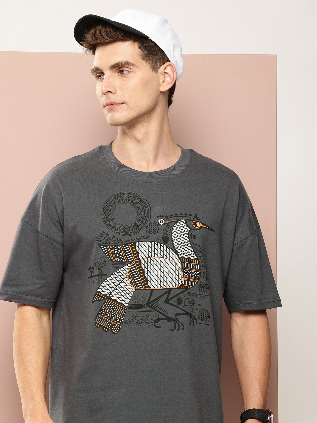 

Stormborn Men Graphic Printed Oversized T-shirt, Grey