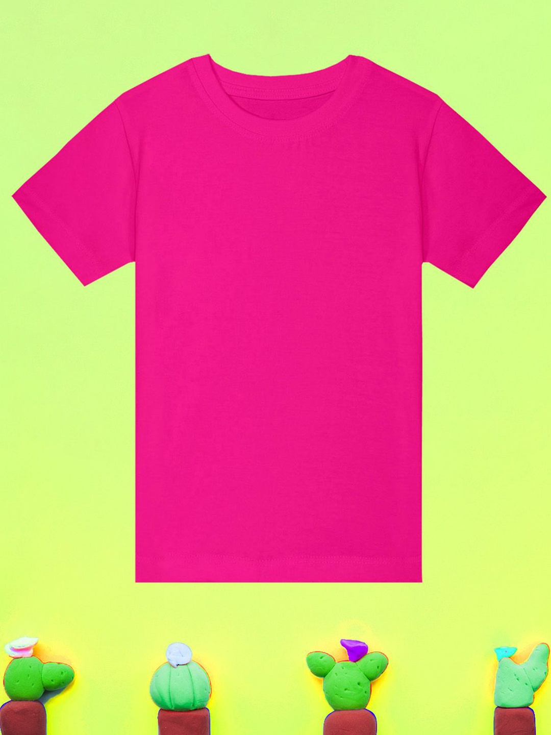 

BAESD Boys Hot Pink Solid Short Sleeves T-Shirt
